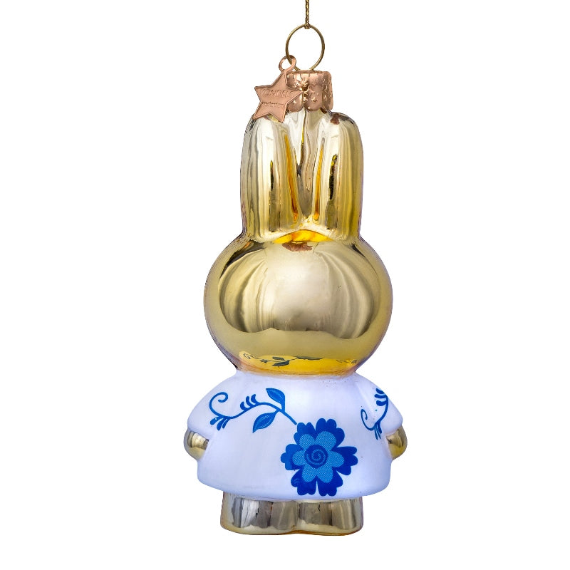 Kerst Ornament Nijntje Delfts Blauw Goud - Vondels