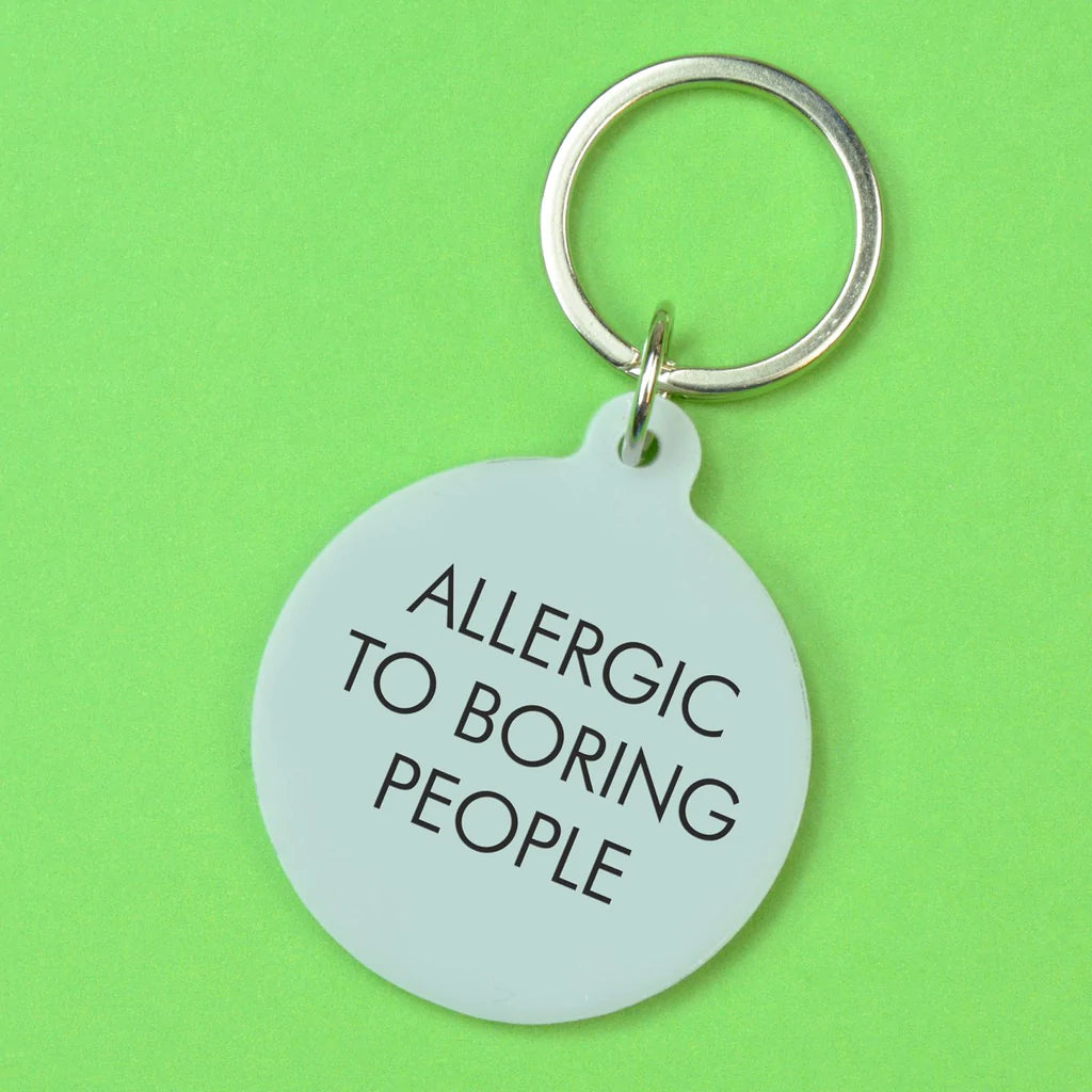 Sleutelhanger Allergic To Boring People - Flamingo Candles