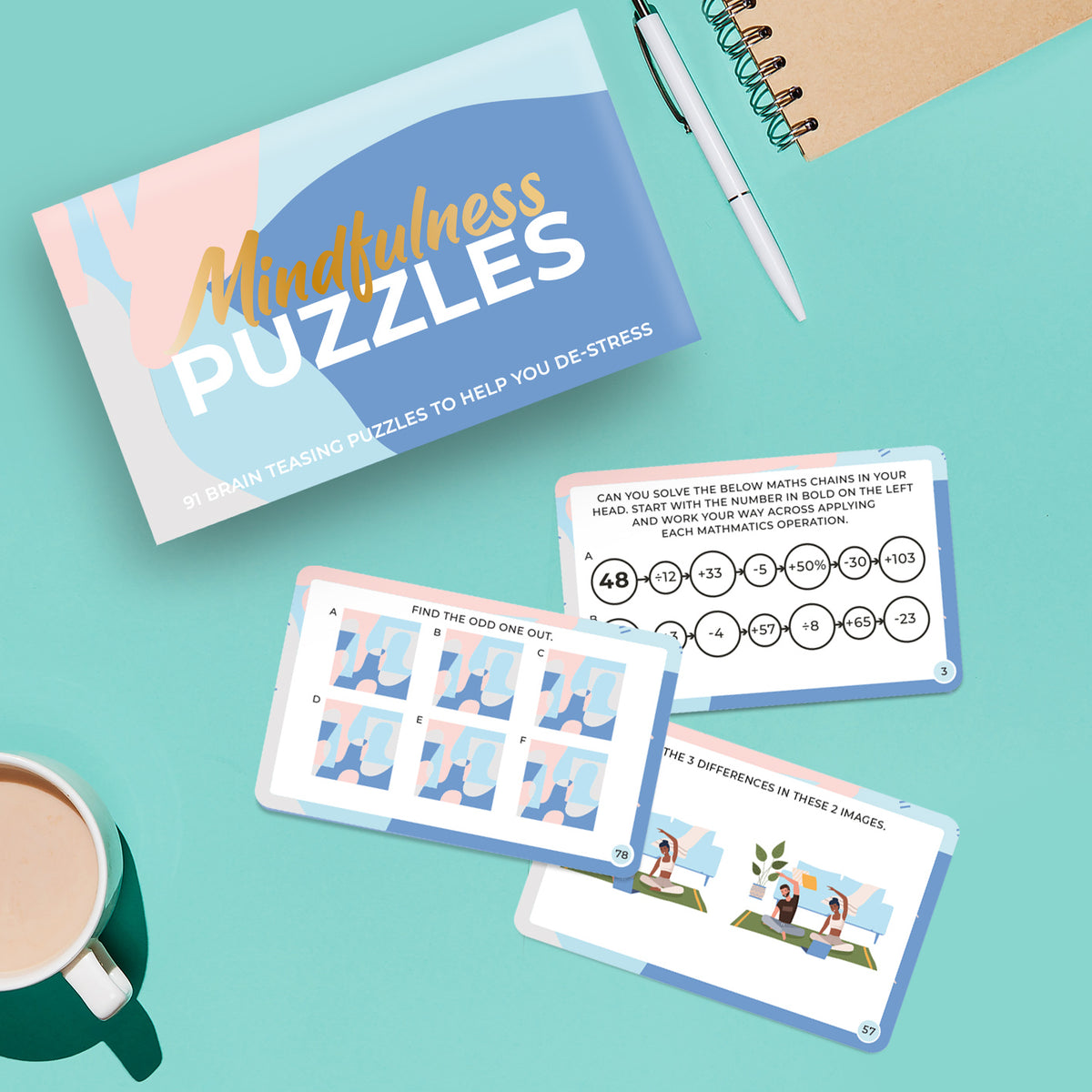 Mindfulness Brain Training Puzzles Cards - Gift Republic